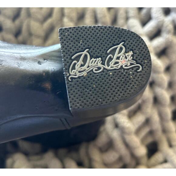 Dan Post women's Western Boots Black Leather Embroidered Sz 7M Cowgirl Festival - Picture 10 of 12